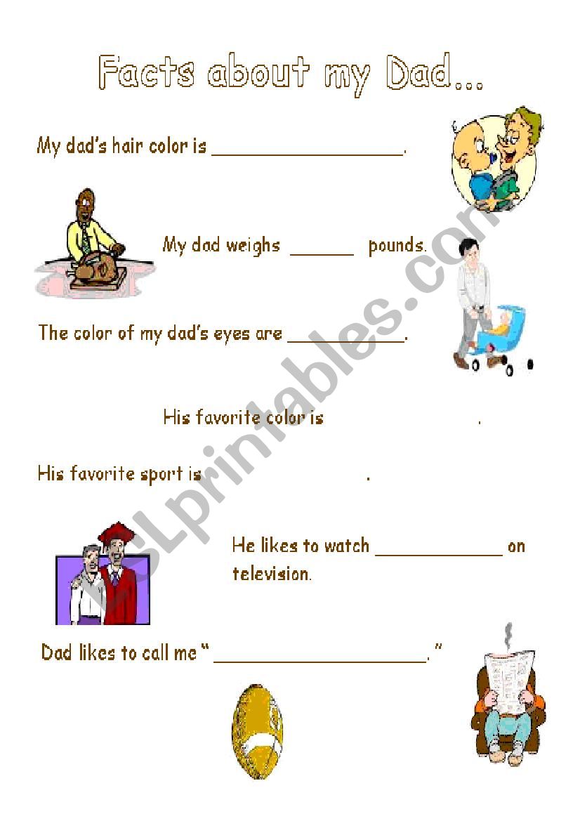 [DD]Fact About Dad worksheet
